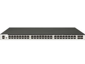 48 個(gè) 1GE Base-T 端口，4 個(gè) 10GE SFP+端口，三層以太網(wǎng)交換機(jī)
